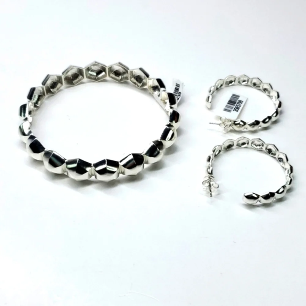 Legend Amrapali Regal Lavali Collection Sterling Silver Hoop Earrings NWT